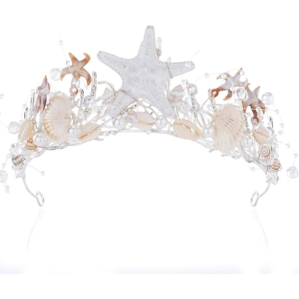 Mermaid Crown Boho Starfish Seashell Headpiece for Beach Party Costumes
